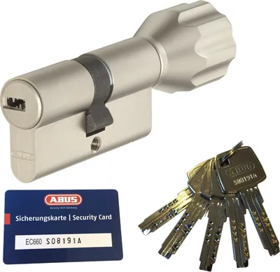 Produktbild von ABUS EC660 Knaufzylinder Länge Z45/K40mm (c=85mm) mit Sicherungskarte und 5 Schlüssel, SKG** Bohrschutz