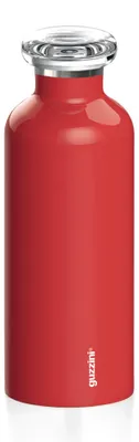Thermoflasche 500 ml, doppelwandig, Edelstahl, Rot, Ø 7,3 cm