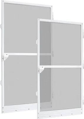 Produktbild von JOIEYOU Fliegengitter Tür 120x240cm Fliegenschutz Mückengitter mit Weiß Aluminium Rahmen, Insektenschutz Fliegengittertüren für Balkon/Wohnzimmer
