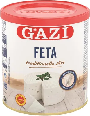 Produktbild von Gazi Feta in Salzlake 6x 400g Dose 43% Fett i.Tr Feta-Käse traditionelle Art