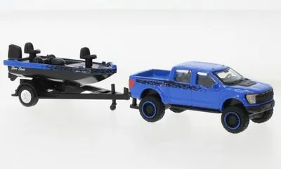 Produktbild von Maisto MAI15368-21845 - 1/64 Ford F-150 SVT Raptor, blau/schwarz, 2021 - Neu