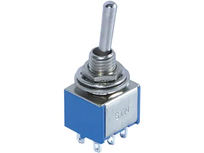 Obrázek produktu pro Miniaturní přepínač McPower, 250V/3A, 6pólový, 2 polohy: ZAPNUTO / ZAPNUTO
