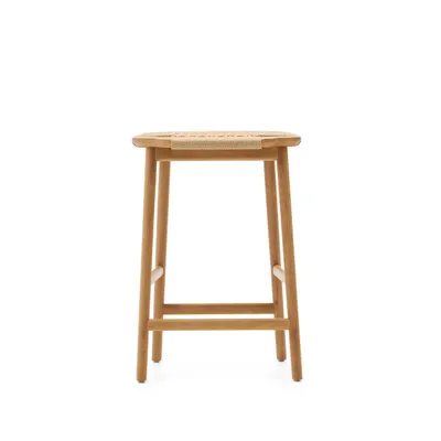 Produktbild von Hocker Enit 46 x 65,6 x 38 cm Eichenholz Papierseil Beige
