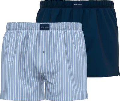 Produktbild von TOM TAILOR Herren Boxershort blau kariert 2er Pack Größe: L