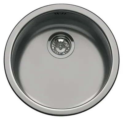 Immagine prodotto di Lavello incasso monovasca rotondo 43.7x43.7 Smeg 10I3PN PVD acciaio nero