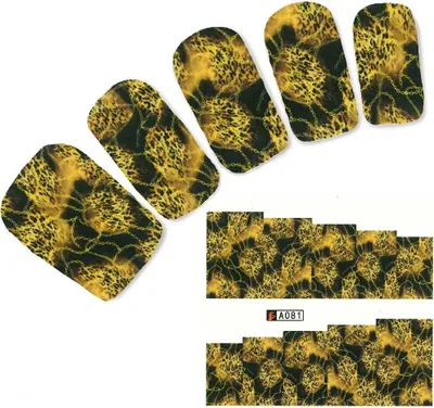Produktbild von Tattoo Nail Blumen Blätter Aufkleber Nagel Sticker