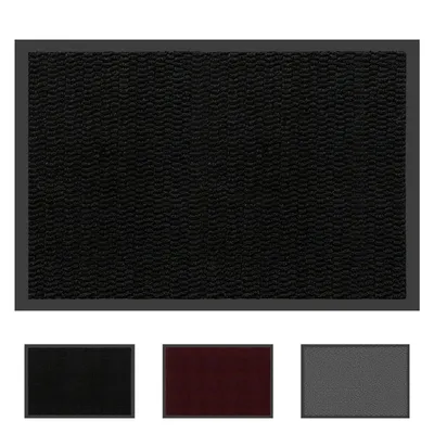 Produktbild von Fußmatte rutschfeste Fußmatte für Innen und Außen, 80x120cm,Fußmatte Eingang, rutschfeste Fußmatt,Grau-schwarz