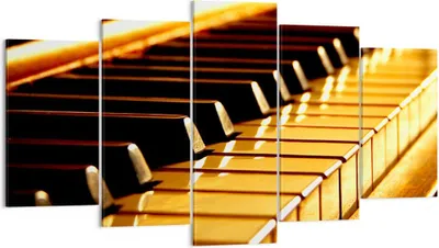 Produktbild von Bild auf Leinwand - Leinwandbild - Klavier Musik Konzert - 160x85cm - Wand Bild - Wanddeko - Leinwanddruck - Bilder - Kunstdruck - Wanddekoration - Leinwand bilder - Wandkunst - EA160x85-2200
