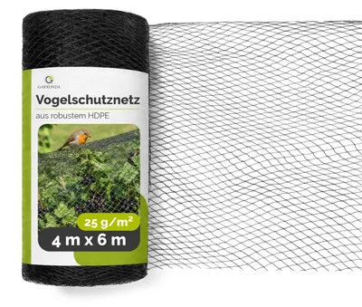 Imagen del producto de Red de protección para pájaros, 4 x 6 metros, con malla de 20 mm, de color , para uso en jardines