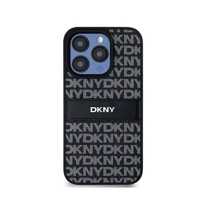 Immagine prodotto di DKNY, custodia protettiva Repeat Pattern Tonal Stripe per Apple iPhone 15 Pro Max, nero