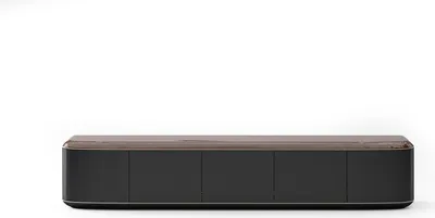 Produktbild von Schwarzer Holz TV-Ständer im modernen Design