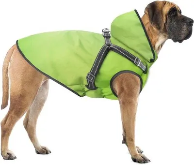Produktbild von Wasserdichte Regenjacke für Hunde Grün S