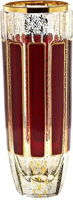 Produktbild von Vase Red Queen 25,5 cm, Rot/Gold, aus Glas