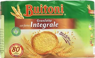 Produktbild von Buitoni Granfetta Fette Biscottate Integrali mit Vollkornmehl 80 fette Vollkorn Zwieback Kekse 600g