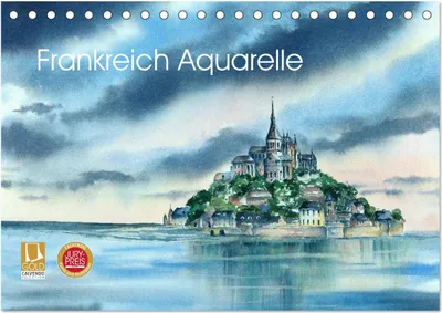 Produktbild von Frankreich Aquarelle (Tischkalender 2025 DIN A5 quer), CALVENDO Monatskalender