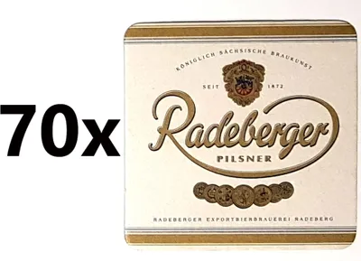 Produktbild von Radeberger Bierdeckel Untersetzer Unterlage Pappdeckel Bierfilz - 70er Packung