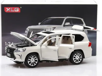 Produktbild von 1:24 Alloy Car Modell Simulation Offroad-Fahrzeug mit hellen Schalltüren offen Kid Spielzeug weiß