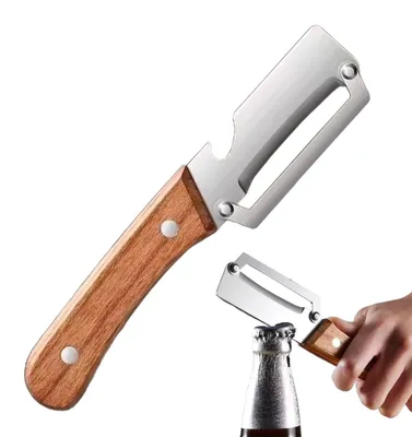 Obrázok produktu pre Drevený drvič potravín s otváračom fliaš