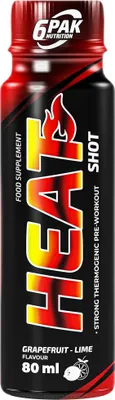 Immagine prodotto di 6PAK Nutrition | Heat Shot / Potenziatore termogenico e di resistenza Pompelmo con lime