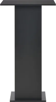 A black bar table on a white background.