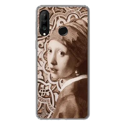 Produktbild von MuchoWow® Handyhülle Schutzhülle Hülle für Huawei P30 Lite Das Mädchen mit dem Perlenohrring - Vermeer - Schnittmuster Silikon Softcase Handy Hülle - Handyhülle