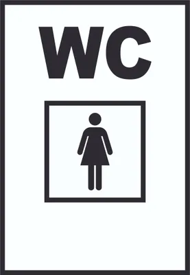Produktbild von WC Damen Schild A5 (148x210mm)
