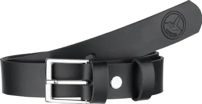 Produktbild von Ladeheid Kinder Gürtel Ledergürtel 2,5 cm Breit K1D5 (Schwarz-1/Logo-1, 70 cm)