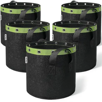 Produktbild von POTLAB Pflanzsack 20L Griffe Metallösen Stofftopf Pflanzbeutel