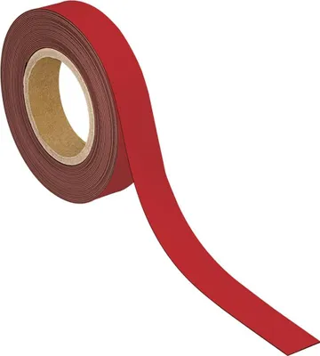 Obrázok produktu pre MAUL Označovacia páska kovová 1 kus 42 g/cm ² magnetická plastom potiahnutá popisovateľná 10 m x 3 cm x 1 mm červená