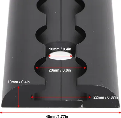 Zdjęcie produktu dla Szyna L z wywierconym otworem do mocowania ładunków, solidna aluminiowa szyna mocująca do łóżek ciężarówek, przyczep, czarna, 60 cm