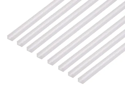 Zdjęcie produktu dla Alberts 8 x profil U, aluminium, biały, 6,2 x 8,7 x 6,2 x 1,2 mm, długość 1 m