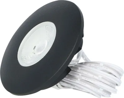 Produktbild von hoftronic LED Einbaustrahler 3W 2700K IP44 Schwarz Ultra Flach