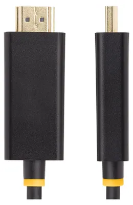 Produktbild von StarTech.com 1m DisplayPort auf HDMI Adapterkabel, 4K 60Hz mit HDR, DP zu HDMI 2.0b, aktiver Videokonverter, DisplayPort Desktop zum HDMI Monitor, 1 m, DisplayPort, HDMI Typ A (Standard), Stecker, Stecker, Gerade