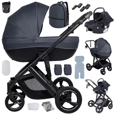 Immagine prodotto di Passeggino, 3 funzioni, ruote ammortizzate, colore grigio V7 (senza seggiolino)