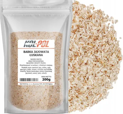 Zdjęcie produktu dla BABKA JAJOWATA ŁUSKA 200g Naturalne źródło błonnika Keto jakość Kol-Pol