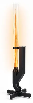 Obrázok produktu pre Peviasot, stojan na pelety, výška 138 cm, ohnisko s borosilikátovým sklom, priemer 8 cm, peletová lampa pre záhradu a terasu, čierna