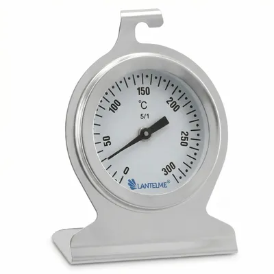 Produktbild von Backofenthermometer Edelstahl 300°C Analog zum Hängen oder Stellen Ofenthermometer Thermometer zum Backen im Bratofen Backofen Bratofenthermometer