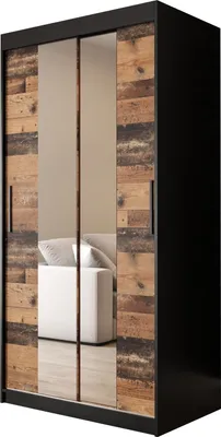 Produktbild von Kleiderschrank, Schiebetürenschrank, Schlafzimmer, Schrank mit Spiegel OLD STYLE T1 100