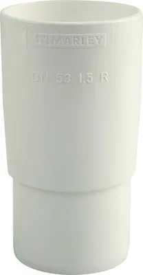 Produktbild von Marley Rohrmuffe Kunststoff rund Verkehrsweiß RAL 9016 NW 53 mm