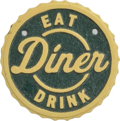 Produktbild von Wandschild Wandplakette Gusseisen Eat - Dinner - Drink