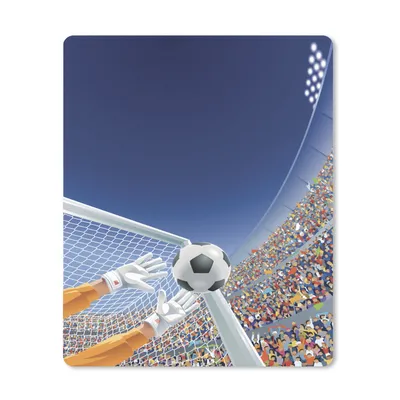 Produktbild von MuchoWow® Mauspad Mousepad Eine Illustration eines Torwarts, der den Fußball stoppt - Junge - Mädchen - Kind 30x40 cm - Mousepads - Maus Mat - Pad - Mausunterlage - Mausmatten