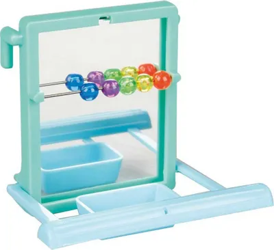 Produktbild von Karlie Vogelspielzeug Spiegel mit Napf und Perlen 10x7x9 cm farblich sortiert
