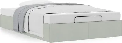 Productafbeelding van Bedframe zonder matras 120x200 cm fluweel lichtgrijs