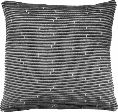 Produktbild von nielsen HOME Kissenbezug Lorin gestrickt, 50x50 cm, Dunkelgrau/Hellgrau, 100% Baumwolle, Strick, ® Standard 100