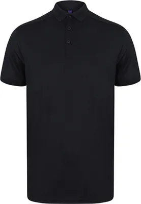 Obrázek produktu pro Henbury H460 | Pánská strečová polokošile + Wick Finish - barva: Navy - velikost: M