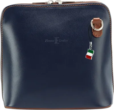 Produktbild von Florence Damen Abendtasche Leder dunkelcyan blau braun OTF109B