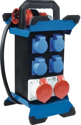 Immagine prodotto di as-Schwabe Distributore portatile di corrente CEE a 4 Schuko e 2 CEE 230V 16A IP44
