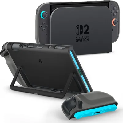 Produktbild von Spigen Nano Pop, Cover, Nintendo, Schwarz, Polycarbonat (PC), Nintendo Switch 2, Tropfsicher, Kratzresistent