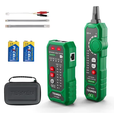 Obrázok produktu pre Tester sieťových káblov RJ11/RJ45 pre káble CAT5/6/POE/STP