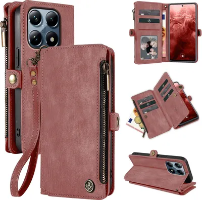 Produktbild von Handy Hülle für Xiaomi 14T Pro Geldbeutel Geldbörse RFID Schutz Klapphülle Cover Schutzhülle Wallet Farbe: Rosa